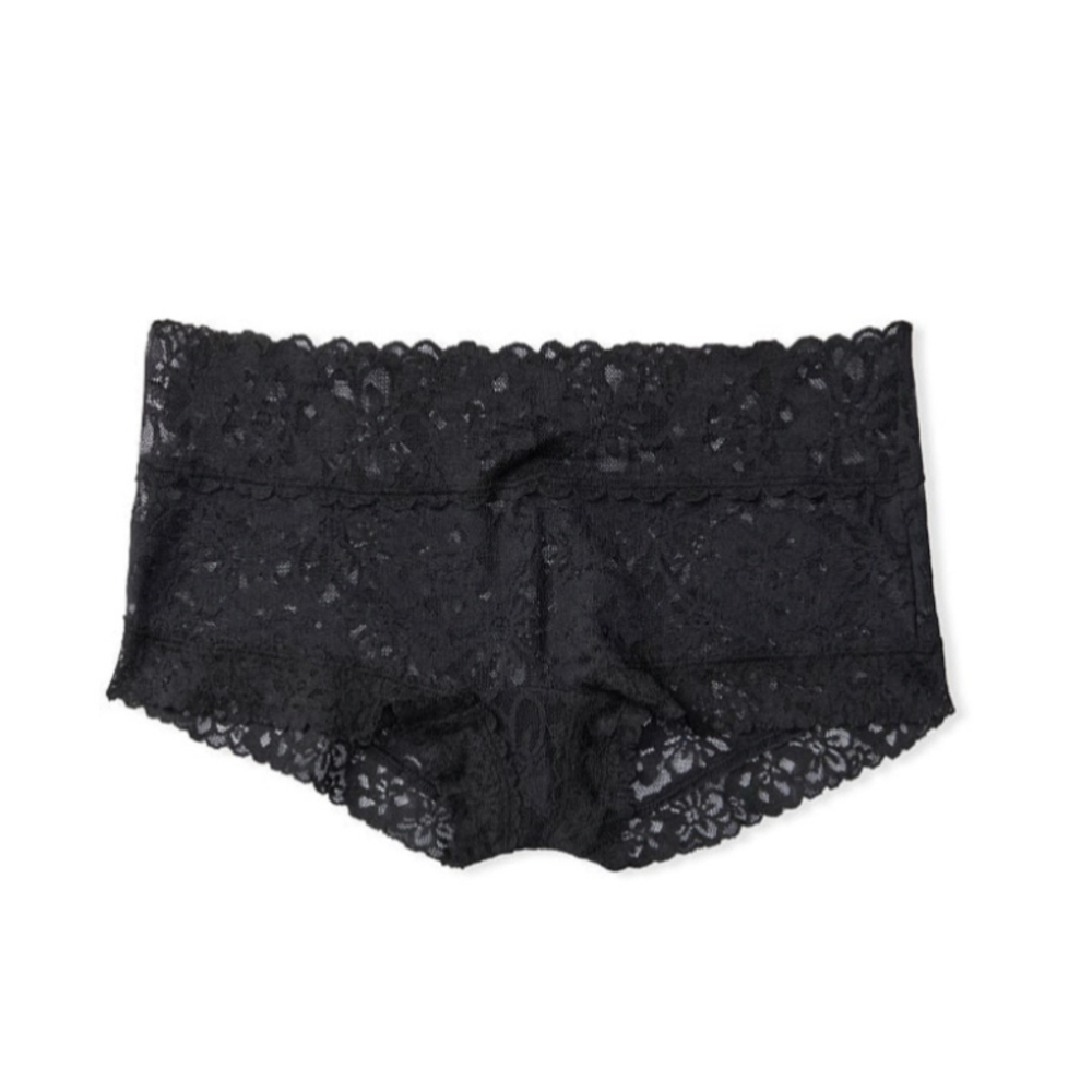 Nwt Victoria’s Secret Boyshort Lacie Black Panty - Size XL - Picture 3 of 3